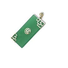 Load image into Gallery viewer, 14K Gold Joy Rectangle Green Jade Pendant