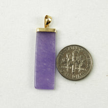 Load image into Gallery viewer, 2101182-14k-Yellow-Gold-Lavender-Jade-Plain-Board-Pendant