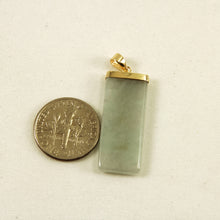 Load image into Gallery viewer, 2101186-14k-Yellow-Gold-Celadon-Green-Jade-Plain-Board-Pendant