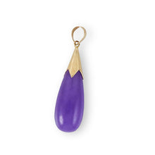 Load image into Gallery viewer, 14k Yellow Gold Drop Lavender Jade Pendant