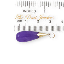 Load image into Gallery viewer, 14k Yellow Gold Drop Lavender Jade Pendant