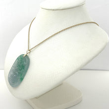 Load image into Gallery viewer, Hand Carved Dragon Celadon Green Jade Beautify Pendant: 14k Yellow Gold Bale