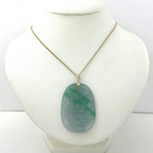 Load image into Gallery viewer, Hand Carved Dragon Celadon Green Jade Beautify Pendant: 14k Yellow Gold Bale