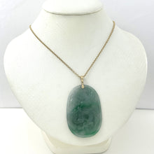 Load image into Gallery viewer, 2101464-Carvings-Dragon-Phoenix-Celadon-Green-Jade-14k-Pendant-Necklace