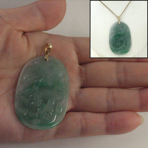 2101464-Carvings-Dragon-Phoenix-Celadon-Green-Jade-14k-Pendant-Necklace