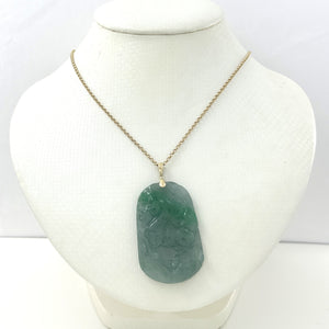 2101466-Lovely-Hand-Carved-Horse-Celadon-Green-Jade-14k-Pendant-Necklace