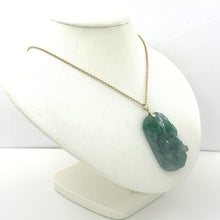 Load image into Gallery viewer, 2101466-Lovely-Hand-Carved-Horse-Celadon-Green-Jade-14k-Pendant-Necklace