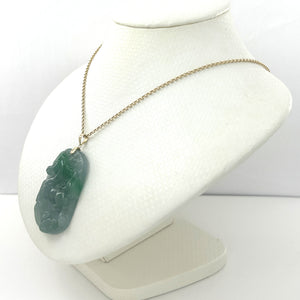 2101466-Lovely-Hand-Carved-Horse-Celadon-Green-Jade-14k-Pendant-Necklace