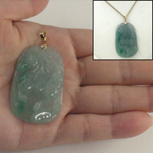 Load image into Gallery viewer, 2101466B-Lovely-Hand-Carved-Horse-Celadon-Green-Jade-14K-Pendant