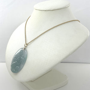 2101467A-14k-Gold-Lovely-Hand-Carved-Hare-Celadon-Green-Jade-Pendant-Necklace