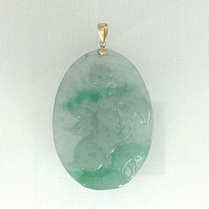 2101467B-Lovely-Hand-Carved-Hare-Celadon-Green-Jade-14k-Gold-Pendant