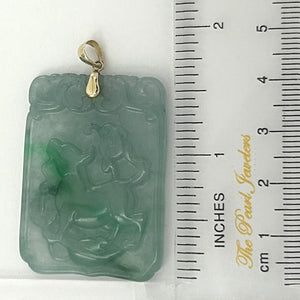 2101468E-Hand-Carved-Dog-Translucent-Jade-14k-Gold-Pendant