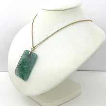 Load image into Gallery viewer, 2101468E-Hand-Carved-Dog-Translucent-Jade-14k-Gold-Pendant