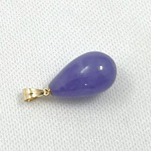 Load image into Gallery viewer, 2101472B-Raindrop-Lavender-Jade-Real-14k-Gold-Pendant