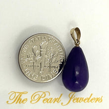 Load image into Gallery viewer, 2101472D-Raindrop-Lavender-Jade-14k-Gold-Pendant-Necklace