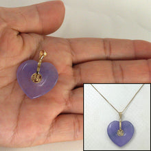 Load image into Gallery viewer, 2101502-14k-Gold-Joy-Heart-Shaped-Lavender-Jade-Love-Pendant-Necklace