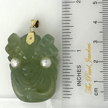 Load image into Gallery viewer, 2101771-Hand-Carved-Hawaiian-Tiki-Gods-Carving-New-Jade-Pendant