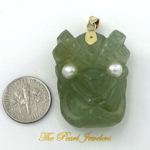 Load image into Gallery viewer, 2101771-Hand-Carved-Hawaiian-Tiki-Gods-Carving-New-Jade-Pendant