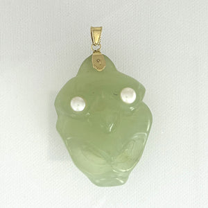 2101772-Hawaiian-Tiki-Gods-Carving-New-Jade-Pendant-14k-Gold