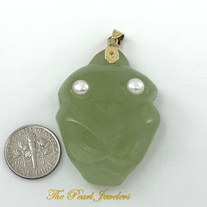 2101772-Hawaiian-Tiki-Gods-Carving-New-Jade-Pendant-14k-Gold