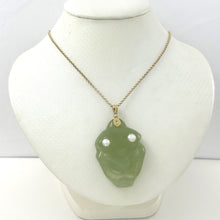 Load image into Gallery viewer, 2101772-Hawaiian-Tiki-Gods-Carving-New-Jade-Pendant-14k-Gold