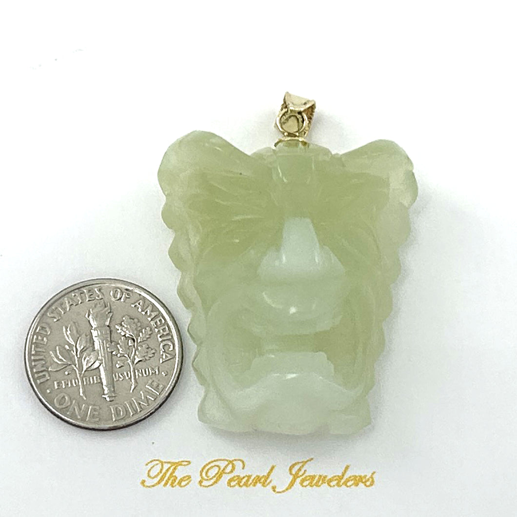 2101773D-Hand-Carved-Hawaiian-Tiki-Gods-Carving-New-Jade-Pendant-Necklace