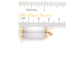 Load image into Gallery viewer, 14k Solid Yellow Gold Double Curve Natural Celadon Green Jadeite Pendant