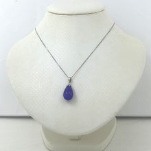 Load image into Gallery viewer, 2110027-14k-White-Gold-Hand-Craved-Raindrop-Lavender-Jade-Pendant