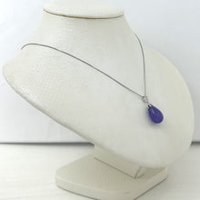 Load image into Gallery viewer, 2110027-14k-White-Gold-Hand-Craved-Raindrop-Lavender-Jade-Pendant