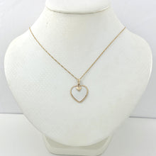 Load image into Gallery viewer, 2130480-14k-Gold-Heart-Love-Mother-of-Pearl-Pendant-Necklace