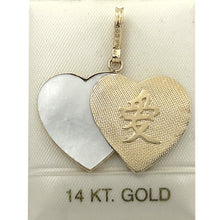 Load image into Gallery viewer, 2130530-14k-Gold-Love-AI-Heart-Mother-of-Pearl-Pendant-Necklace