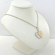 Load image into Gallery viewer, 2130530-14k-Gold-Love-AI-Heart-Mother-of-Pearl-Pendant-Necklace