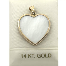 Load image into Gallery viewer, 2130570-14k-Gold-Heart-White-Mother-of-Pearl-Pendant-Necklace