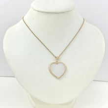 Load image into Gallery viewer, 2130570-14k-Gold-Heart-White-Mother-of-Pearl-Pendant-Necklace