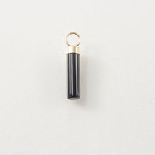 Load image into Gallery viewer, 2186701-14k-Yellow-Gold-Hand-Carved-Tube-Black-Onyx-Pendant-Necklace