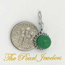 Load image into Gallery viewer, 2189998-14k-White-Gold-Surrounded-Diamonds-Green-Jade-Pendant