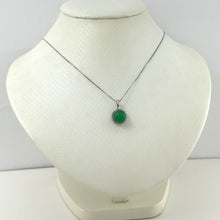 Load image into Gallery viewer, 2189998-14k-White-Gold-Surrounded-Diamonds-Green-Jade-Pendant