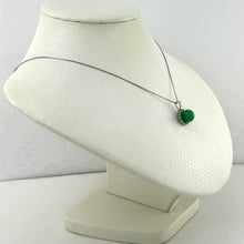 Load image into Gallery viewer, 2189998-14k-White-Gold-Surrounded-Diamonds-Green-Jade-Pendant