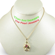 Load image into Gallery viewer, 14k Yellow Gold Crown Ruby &amp; Diamond Pendant