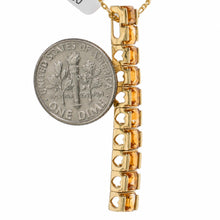 Load image into Gallery viewer, 14K Yellow Gold Citrine Bar Pendant