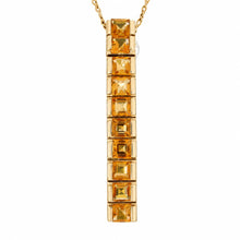 Load image into Gallery viewer, 14K Yellow Gold Citrine Bar Pendant