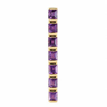 Load image into Gallery viewer, 14K Yellow Gold Amethyst Bar Pendant