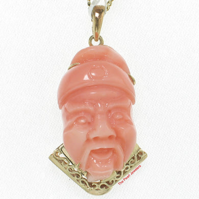 14K Yellow Gold Angel Skin Coral Pendant