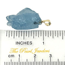 Load image into Gallery viewer, 14K Yellow Gold Baroque Rough Aquamarine Pendant