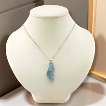 Load image into Gallery viewer, 14K Yellow Gold Large Baroque Rough Aquamarine Pendant