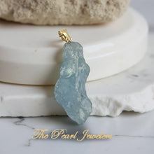 Load image into Gallery viewer, 14K Yellow Gold Large Baroque Rough Aquamarine Pendant