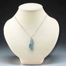 Load image into Gallery viewer, 14K Yellow Gold Large Baroque Rough Aquamarine Pendant