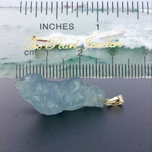 Load image into Gallery viewer, 14K Yellow Gold Large Baroque Rough Aquamarine Pendant