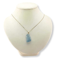 Load image into Gallery viewer, 14K Yellow Gold Large Baroque Rough Aquamarine Pendant