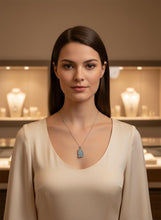 Load image into Gallery viewer, 14K Yellow Gold Large Baroque Rough Aquamarine Pendant